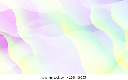 Template Abstract Background With Curves Lines, Wave Shape. Modern Screen Gradient Design. For Greeting Card, Flyer, Poster, Brochure, Banner Calendar. Vector Illustration