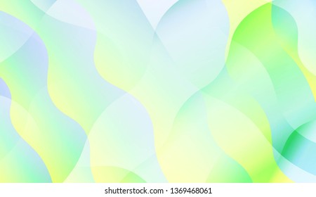Template Abstract Background With Curves Lines, Wave Shape. Modern Screen Gradient Design. For Greeting Card, Flyer, Poster, Brochure, Banner Calendar. Vector Illustration