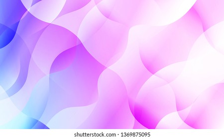 Template Abstract Background With Curves Lines, Wave Shape. Modern Screen Gradient Design. For Greeting Card, Flyer, Poster, Brochure, Banner Calendar. Vector Illustration