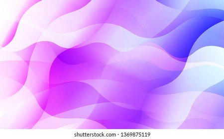 Template Abstract Background With Curves Lines, Wave Shape. Modern Screen Gradient Design. For Greeting Card, Flyer, Poster, Brochure, Banner Calendar. Vector Illustration
