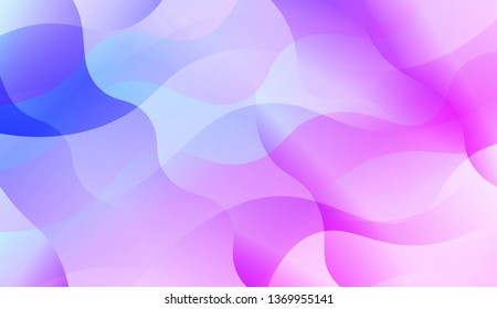Template Abstract Background With Curves Lines, Wave Shape. Modern Screen Gradient Design. For Greeting Card, Flyer, Poster, Brochure, Banner Calendar. Vector Illustration