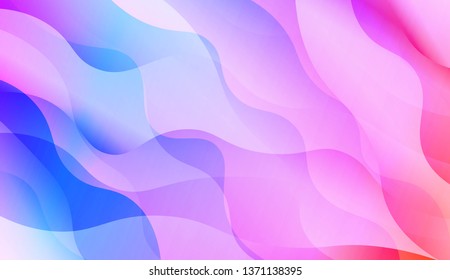 Template Abstract Background With Curves Lines, Wave Shape. Modern Screen Gradient Design. For Greeting Card, Flyer, Poster, Brochure, Banner Calendar. Vector Illustration