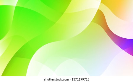 Template Abstract Background With Curves Lines. For Cover Page, Landing Page, Banner. Vector Illustration with Color Gradient