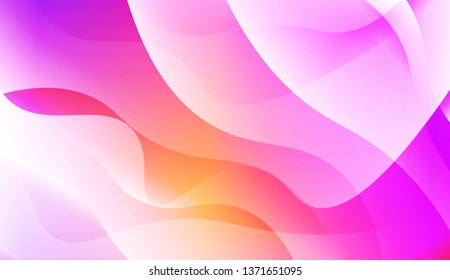 Template Abstract Background With Curves Lines. For Cover Page, Landing Page, Banner. Vector Illustration with Color Gradient