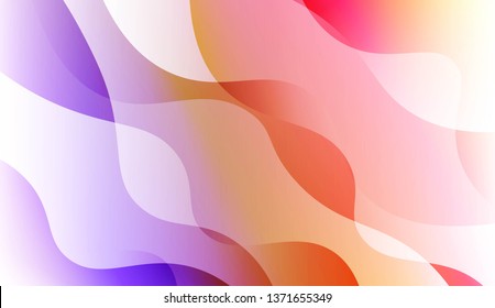 Template Abstract Background With Curves Lines. For Cover Page, Landing Page, Banner. Vector Illustration with Color Gradient