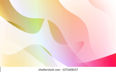 Template Abstract Background With Curves Lines. For Cover Page, Landing Page, Banner. Vector Illustration with Color Gradient