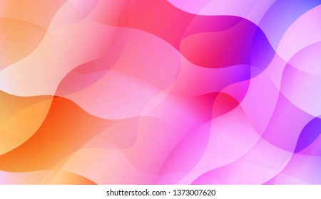 Template Abstract Background With Curves Lines, Wave Shape. Modern Screen Gradient Design. For Greeting Card, Flyer, Poster, Brochure, Banner Calendar. Vector Illustration