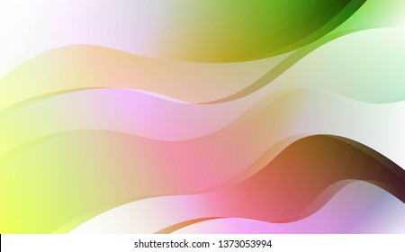Template Abstract Background With Curves Lines. For Cover Page, Landing Page, Banner. Vector Illustration with Color Gradient