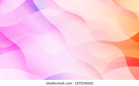 Template Abstract Background With Curves Lines, Wave Shape. Modern Screen Gradient Design. For Greeting Card, Flyer, Poster, Brochure, Banner Calendar. Vector Illustration