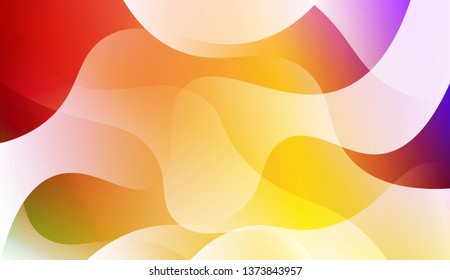 Template Abstract Background With Curves Lines. For Cover Page, Landing Page, Banner. Vector Illustration with Color Gradient