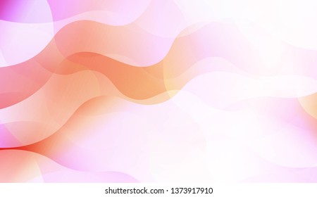Template Abstract Background With Curves Lines, Wave Shape. Modern Screen Gradient Design. For Greeting Card, Flyer, Poster, Brochure, Banner Calendar. Vector Illustration
