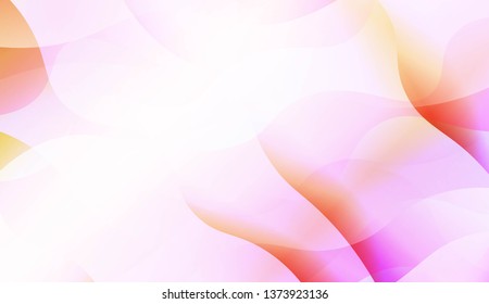 Template Abstract Background With Curves Lines, Wave Shape. Modern Screen Gradient Design. For Greeting Card, Flyer, Poster, Brochure, Banner Calendar. Vector Illustration