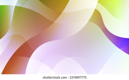Template Abstract Background With Curves Lines. Design For Cover Page, Poster, Banner Of Websites. Vector Illustration with Color Gradient