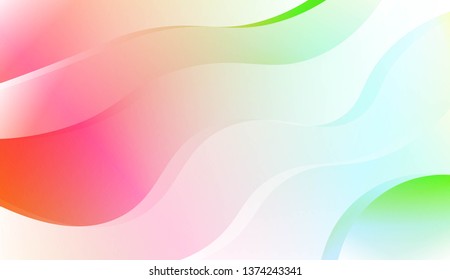 Template Abstract Background With Curves Lines. For Cover Page, Landing Page, Banner. Vector Illustration with Color Gradient