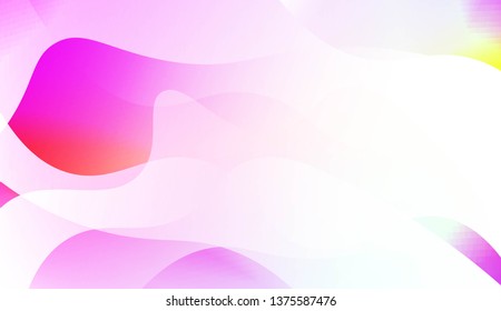 Template Abstract Background With Curves Lines. For Cover Page, Landing Page, Banner. Vector Illustration with Color Gradient