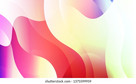 Template Abstract Background With Curves Lines, Wave Shape. For Business Presentation Wallpaper, Flyer, Cover. Vector Illustration with Color Gradient