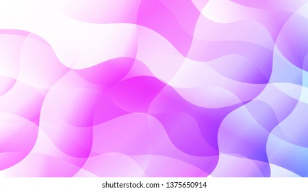 Template Abstract Background With Curves Lines, Wave Shape. Modern Screen Gradient Design. For Greeting Card, Flyer, Poster, Brochure, Banner Calendar. Vector Illustration