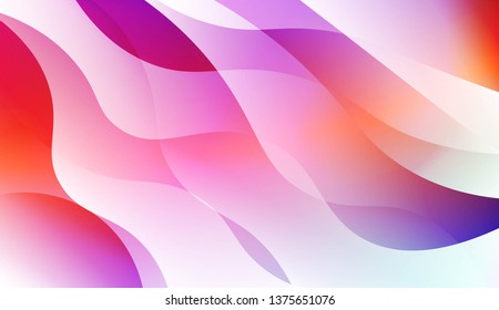 Template Abstract Background With Curves Lines, Wave Shape. For Business Presentation Wallpaper, Flyer, Cover. Vector Illustration with Color Gradient