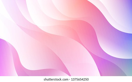 Template Abstract Background With Curves Lines, Wave Shape. For Business Presentation Wallpaper, Flyer, Cover. Vector Illustration with Color Gradient