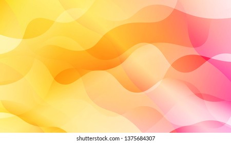 Template Abstract Background With Curves Lines, Wave Shape. Modern Screen Gradient Design. For Greeting Card, Flyer, Poster, Brochure, Banner Calendar. Vector Illustration