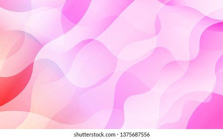 Template Abstract Background With Curves Lines, Wave Shape. Modern Screen Gradient Design. For Greeting Card, Flyer, Poster, Brochure, Banner Calendar. Vector Illustration