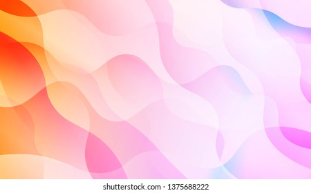 Template Abstract Background With Curves Lines, Wave Shape. Modern Screen Gradient Design. For Greeting Card, Flyer, Poster, Brochure, Banner Calendar. Vector Illustration