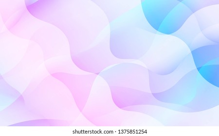 Template Abstract Background With Curves Lines, Wave Shape. Modern Screen Gradient Design. For Greeting Card, Flyer, Poster, Brochure, Banner Calendar. Vector Illustration