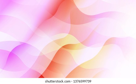 Template Abstract Background With Curves Lines, Wave Shape. Modern Screen Gradient Design. For Greeting Card, Flyer, Poster, Brochure, Banner Calendar. Vector Illustration