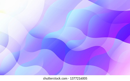 Template Abstract Background With Curves Lines, Wave Shape. Modern Screen Gradient Design. For Greeting Card, Flyer, Poster, Brochure, Banner Calendar. Vector Illustration
