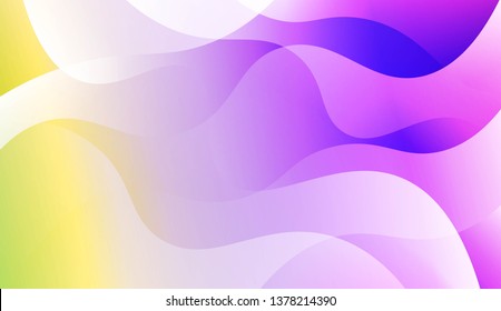 Template Abstract Background With Curves Lines, Wave Shape. For Business Presentation Wallpaper, Flyer, Cover. Vector Illustration with Color Gradient