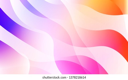 Template Abstract Background With Curves Lines, Wave Shape. For Business Presentation Wallpaper, Flyer, Cover. Vector Illustration with Color Gradient