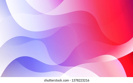 Template Abstract Background With Curves Lines, Wave Shape. For Business Presentation Wallpaper, Flyer, Cover. Vector Illustration with Color Gradient