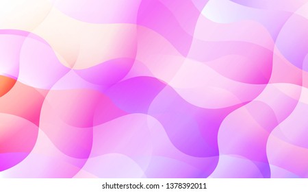 Template Abstract Background With Curves Lines, Wave Shape. Modern Screen Gradient Design. For Greeting Card, Flyer, Poster, Brochure, Banner Calendar. Vector Illustration