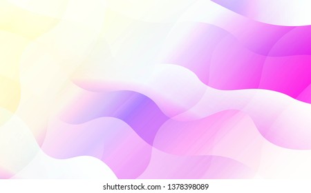 Template Abstract Background With Curves Lines, Wave Shape. Modern Screen Gradient Design. For Greeting Card, Flyer, Poster, Brochure, Banner Calendar. Vector Illustration