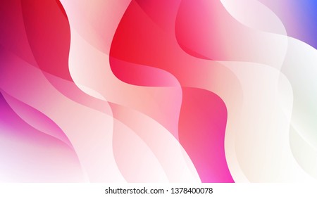 Template Abstract Background With Curves Lines, Wave Shape. For Business Presentation Wallpaper, Flyer, Cover. Vector Illustration with Color Gradient