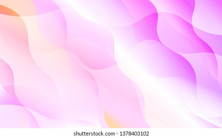 Template Abstract Background With Curves Lines, Wave Shape. Modern Screen Gradient Design. For Greeting Card, Flyer, Poster, Brochure, Banner Calendar. Vector Illustration