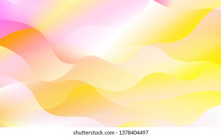 Template Abstract Background With Curves Lines, Wave Shape. Modern Screen Gradient Design. For Greeting Card, Flyer, Poster, Brochure, Banner Calendar. Vector Illustration