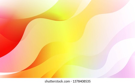 Template Abstract Background With Curves Lines, Wave Shape. For Business Presentation Wallpaper, Flyer, Cover. Vector Illustration with Color Gradient