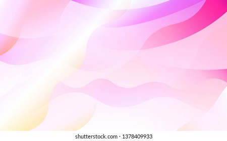 Template Abstract Background With Curves Lines, Wave Shape. Modern Screen Gradient Design. For Greeting Card, Flyer, Poster, Brochure, Banner Calendar. Vector Illustration