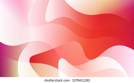 Template Abstract Background With Curves Lines, Wave Shape. For Business Presentation Wallpaper, Flyer, Cover. Vector Illustration with Color Gradient