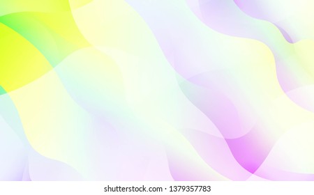Template Abstract Background With Curves Lines, Wave Shape. Modern Screen Gradient Design. For Greeting Card, Flyer, Poster, Brochure, Banner Calendar. Vector Illustration