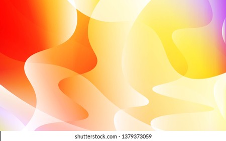 Template Abstract Background With Curves Lines, Wave Shape. For Business Presentation Wallpaper, Flyer, Cover. Vector Illustration with Color Gradient