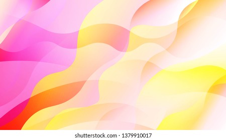 Template Abstract Background With Curves Lines, Wave Shape. Modern Screen Gradient Design. For Greeting Card, Flyer, Poster, Brochure, Banner Calendar. Vector Illustration