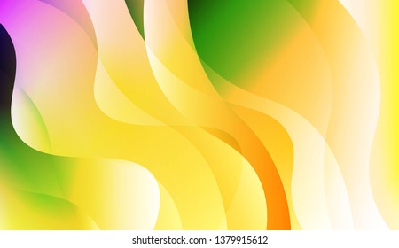 Template Abstract Background With Curves Lines, Wave Shape. For Business Presentation Wallpaper, Flyer, Cover. Vector Illustration with Color Gradient