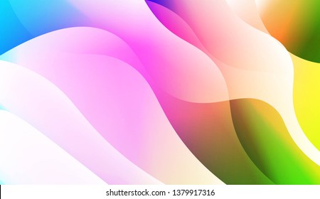 Template Abstract Background With Curves Lines, Wave Shape. For Business Presentation Wallpaper, Flyer, Cover. Vector Illustration with Color Gradient