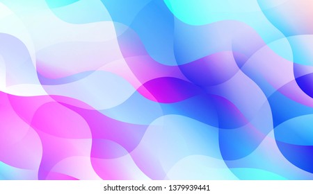 Template Abstract Background With Curves Lines, Wave Shape. Modern Screen Gradient Design. For Greeting Card, Flyer, Poster, Brochure, Banner Calendar. Vector Illustration