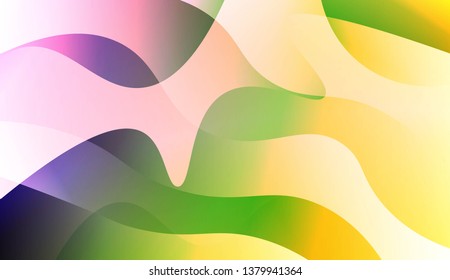 Template Abstract Background With Curves Lines, Wave Shape. For Business Presentation Wallpaper, Flyer, Cover. Vector Illustration with Color Gradient