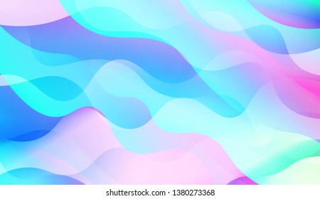 Template Abstract Background With Curves Lines, Wave Shape. Modern Screen Gradient Design. For Greeting Card, Flyer, Poster, Brochure, Banner Calendar. Vector Illustration