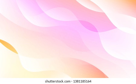 Template Abstract Background With Curves Lines, Wave Shape. For Business Presentation Wallpaper, Flyer, Cover. Vector Illustration with Color Gradient
