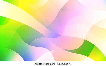 Template Abstract Background With Curves Lines, Wave Shape. For Business Presentation Wallpaper, Flyer, Cover. Vector Illustration with Color Gradient